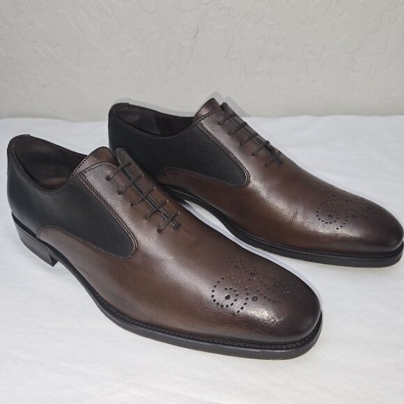 Sergio Serrano Men's Brown Leather Brogues Lace Up Oxfords Men's Size 45 / 12 - Picture 1 of 9